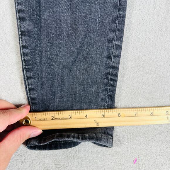 True Religion Jeans Men 31 Faded Black Denim Tony Skinny Destroyed Knees Zip Fly - Picture 12 of 13